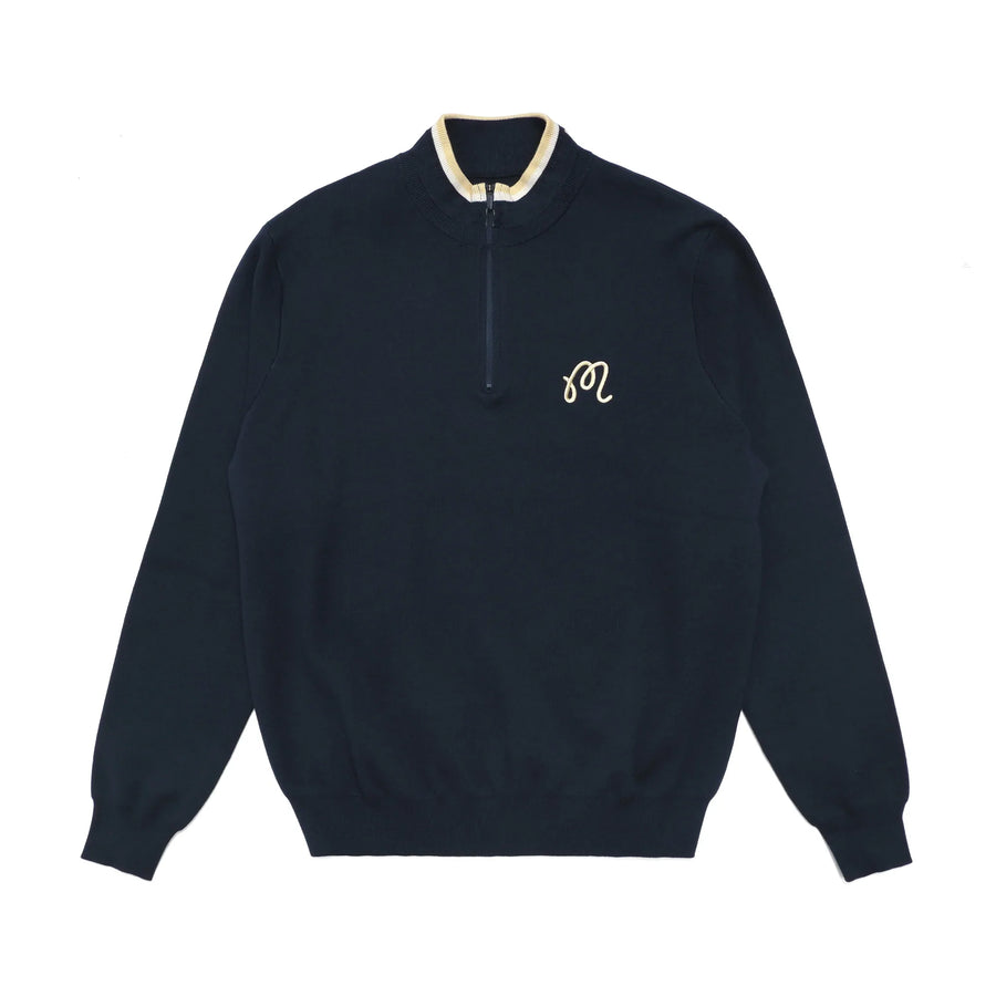 Malbon Sorrel 1/4 Zip Sweater - Navy front