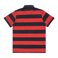 Malbon Striped Cod Shirt - Navy/Rose