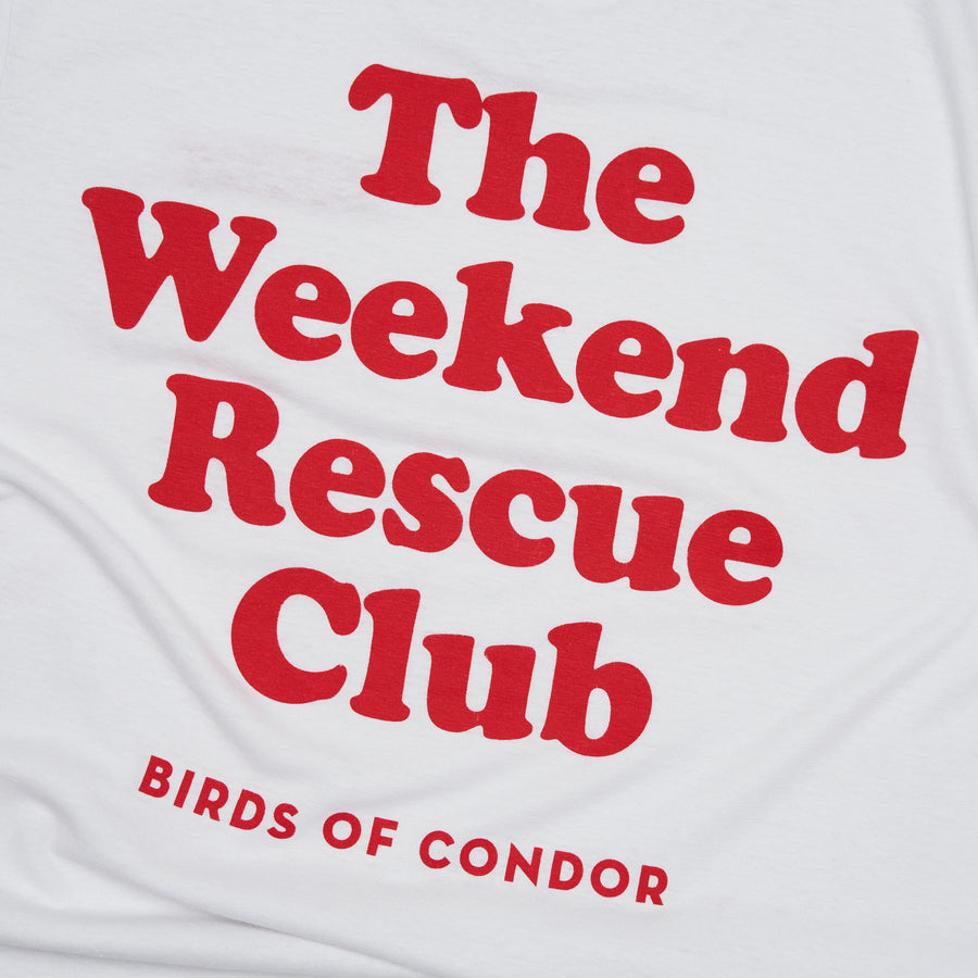 Birds of Condor - Weekend Rescue Tee - White - Back logo close up